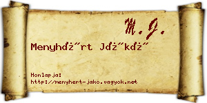Menyhért Jákó névjegykártya